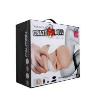 Baile Crazy Bull Vagina and Ass, телесный. Вибромастурбатор вагина-анус с пультом ДУ