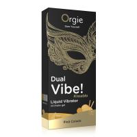 Съедобный гель с эффектом вибрации Orgie DUAL VIBE! - KISSABLE, со вкусом пина колада, 15 мл