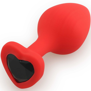 Butt Plug Heart Shape Medium. Средняя анальная пробка с кристаллом в форме сердца, в ассортименте