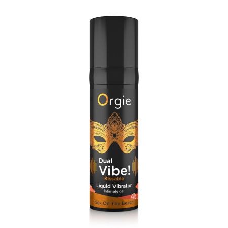 Съедобный гель с эффектом вибрации Orgie DUAL VIBE!, со вкусом коктейля секс на пляже, 15 мл