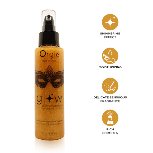 Мерцающий хайлайтер-масло для тела Orgie Glow Shimmering Body Oil, 110мл