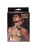 Lola Games Party Hard Love Addict, черный. Кляп без отверстий с кольцами