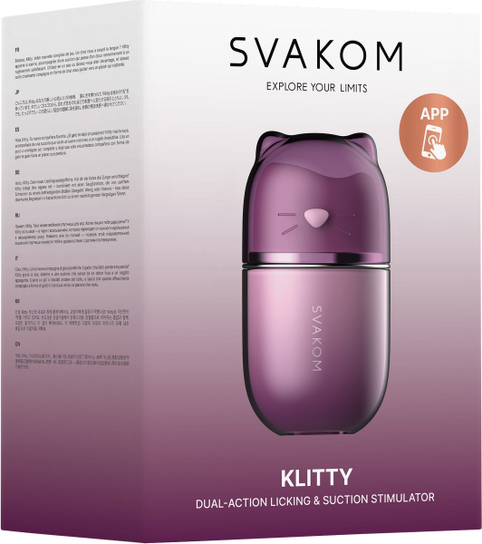 Вакуумный вибростимулятор Svakom Klitty. С язычком и имитацией кунилингуса