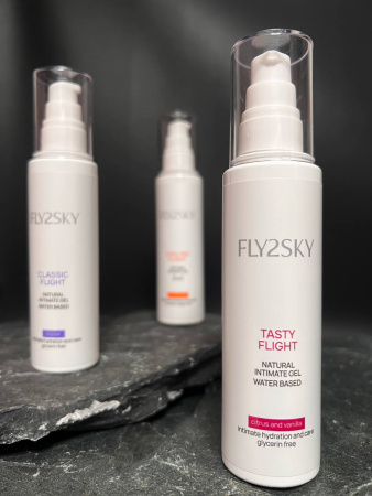 Натуральный интимный гель на водной основе с ароматом цитруса и ванили FLY2SKY "Tasty Flight", 100 мл.