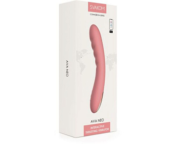 Интерактивный вибромассажер Ava Neo Peach Pink с функцией пенетрации