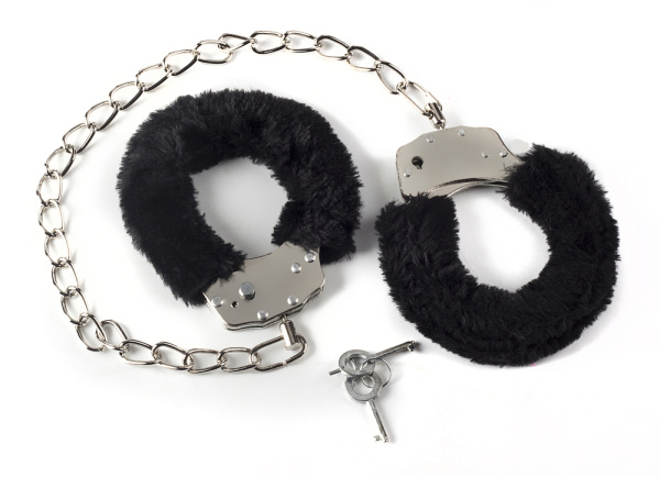 Lola Toys Bondage Ankle Cuffs, черные. Оковы с мехом