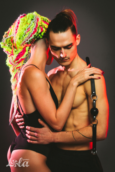 Lola Games Party Hard Love Addict, черный. Кляп без отверстий с кольцами