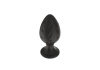 Силиконовая анальная пробка, черная, S (5.8*2.8cm)