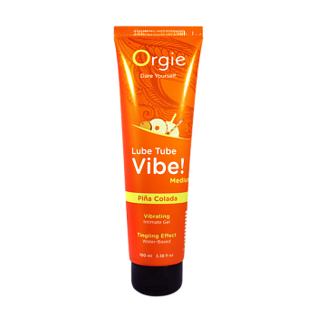Лубрикант с эффектом вибрации Orgie Lube Tube Vibe Medium Pina Colada, 100 мл