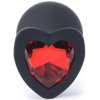 Butt Plug Heart Shape Medium. Средняя анальная пробка с кристаллом в форме сердца, в ассортименте
