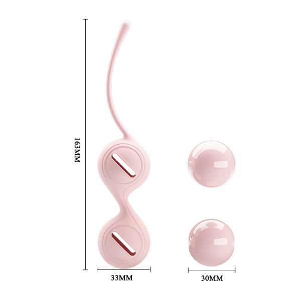 Вагинальные шарики 014490-2 Silicone+ABS 33*163 (pink)